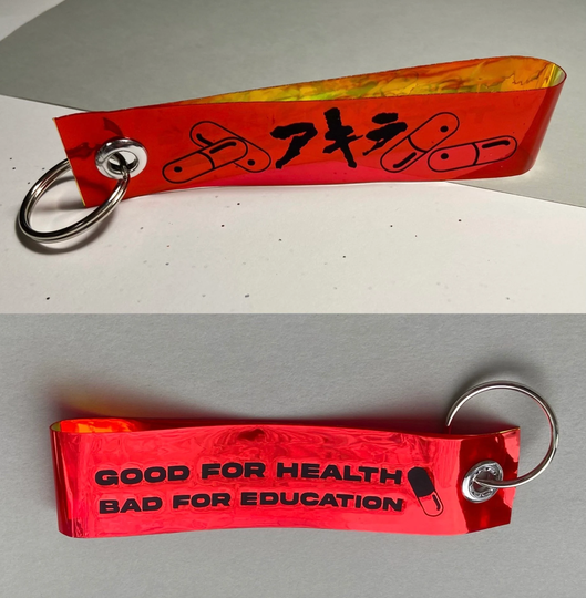 Akira Anime Movie 1988 Kaneda Shotaro Pill Keychain Charm Car Key Fobs