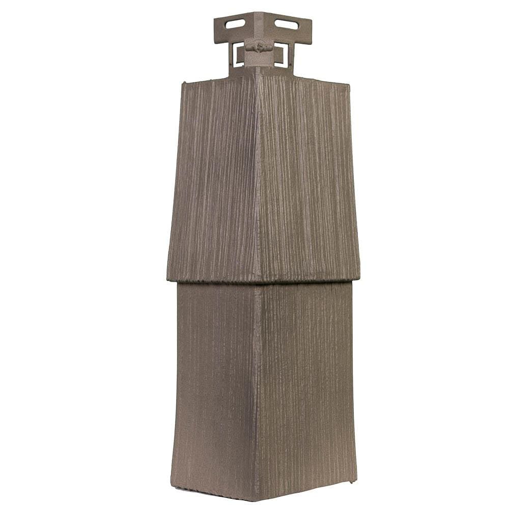 Novik NovikShake RS Shake Vinyl Siding Panel Weathered Blend 4.5-in x 14.63-in in Brown | 120060032
