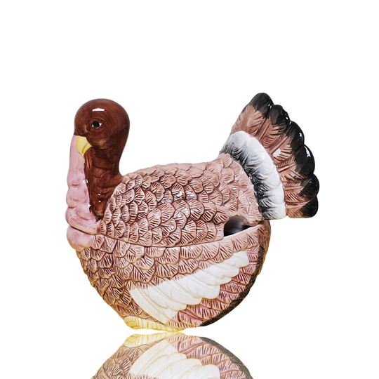 Vintage Harvest Time Turkey Soup Tureen Gravy Saucer