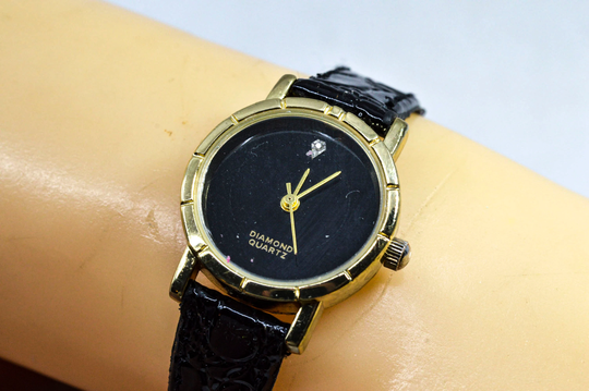 Black & Gold Tone Womens Watch