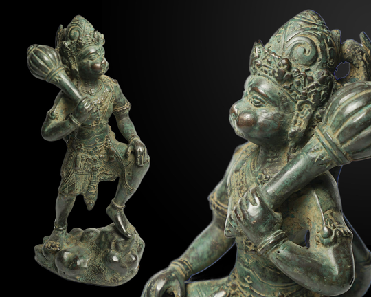 Lord Hanuman Statue 12 Inch/30 cm, Bajrangbali Idol Ram Bhakt Hanuman, Hindu God Of Strength & Power, Cooper