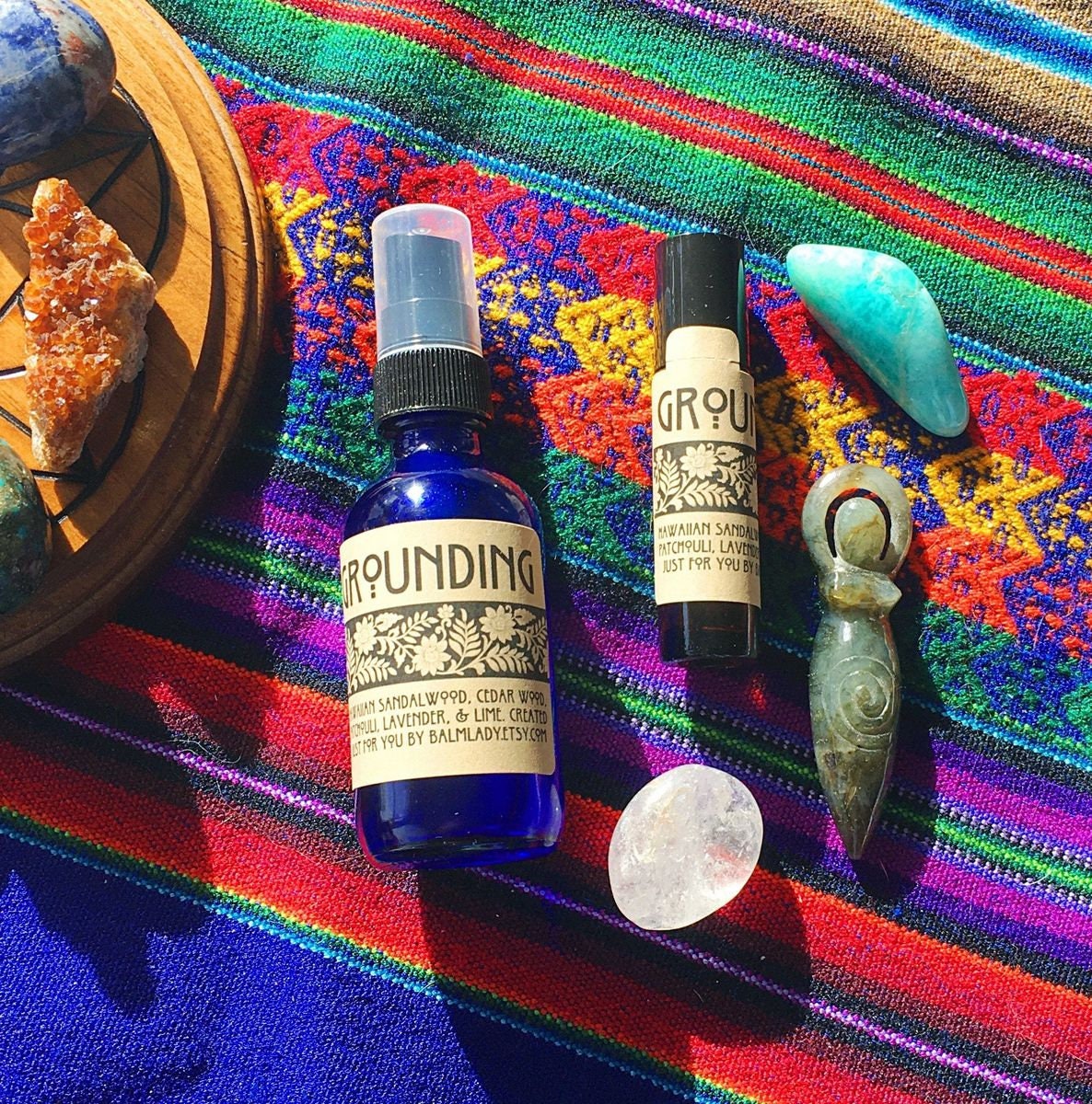 Grounding Essential Oil Blend | Sandalwood, Cedar Wood, Patchouli, Lavender, Lime Calming, Stress Support 1 Oz Or 10 Ml, Holiday Gift