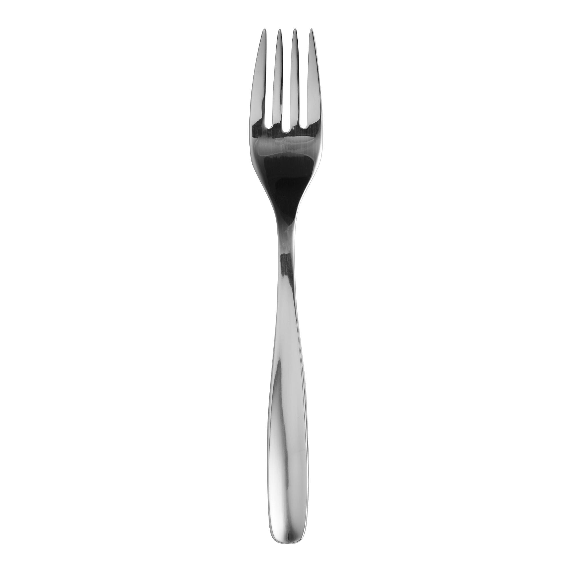 Luna Salad Forks Set of 4: Silver - Stainless Steel by World Market
