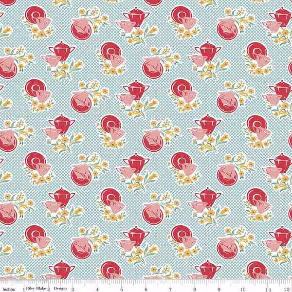 Cook Book Collection Dishes Cottage Yardage | 43" X 44" Wide By Lori Holt Of Bee in My Bonnet For Riley Blake Designs C11752 Cottage