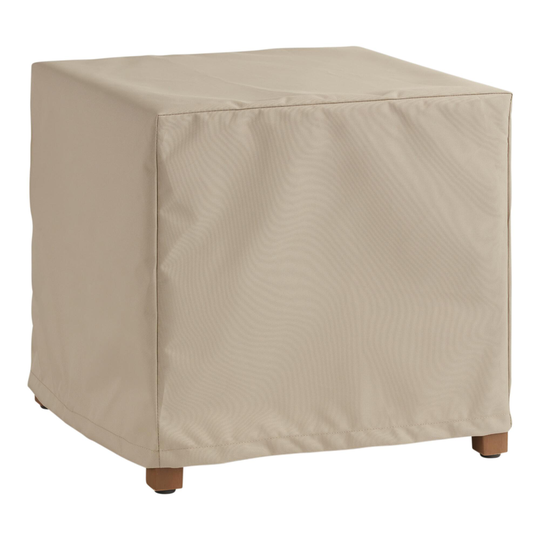 Zaragoza Outdoor Patio Accent Table Cover: Brown - Polyester by World Market