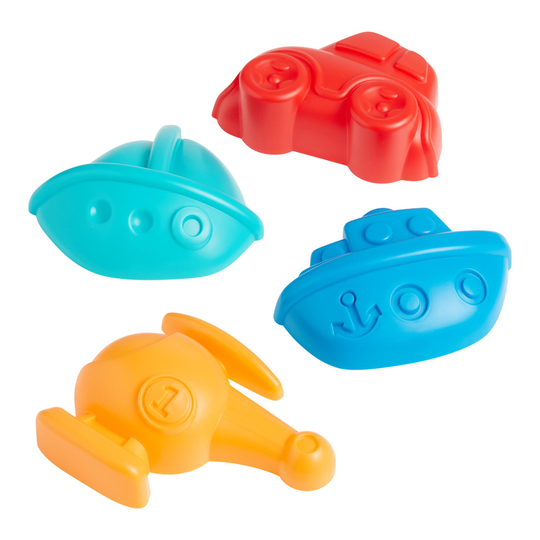 4 Pack Hape Travel Themed Sand Molds Set of 2: Multi - Plastic by World Market