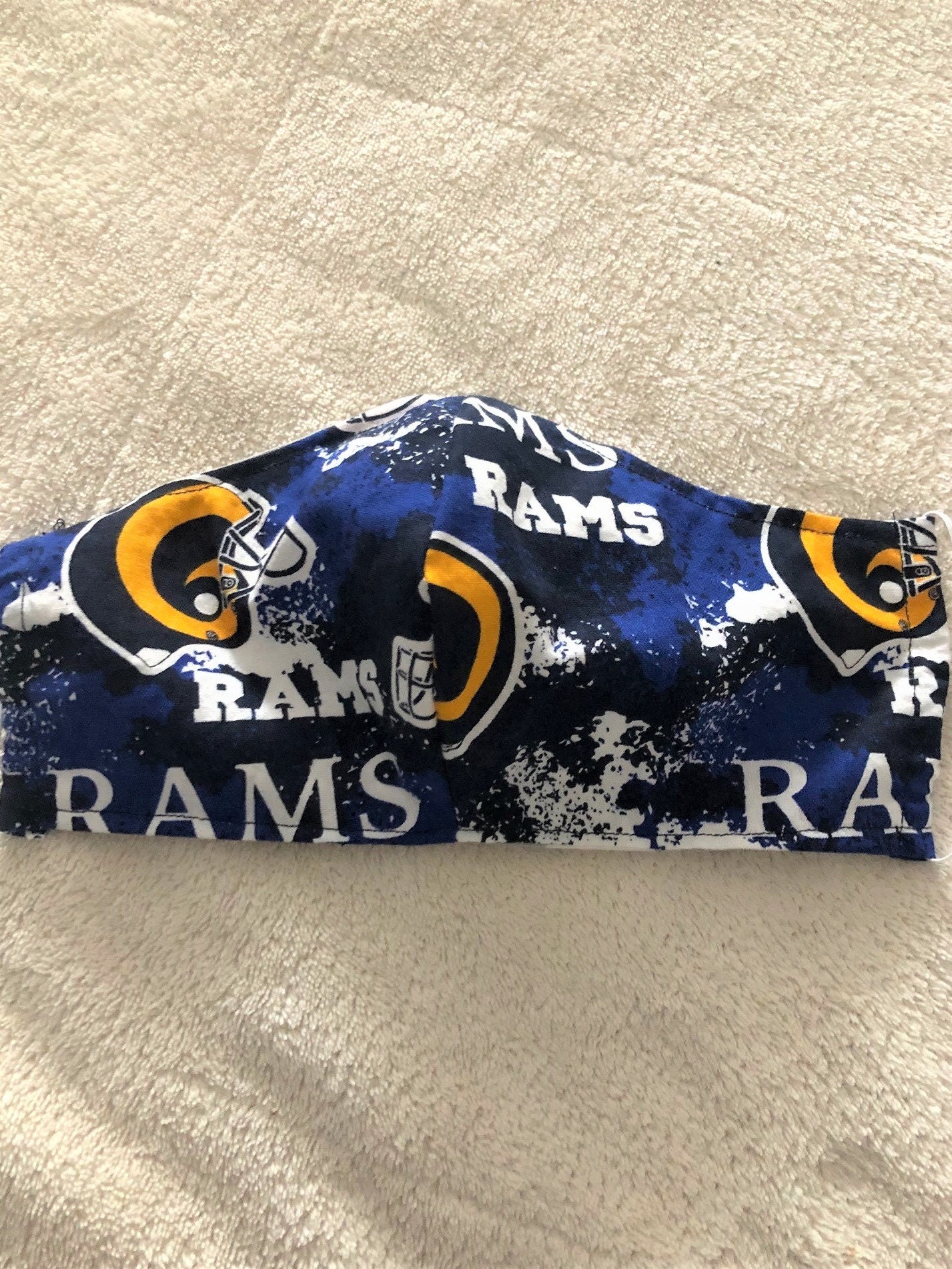 La Rams Fitted Cloth Face Mask Cover With Filter Pocket