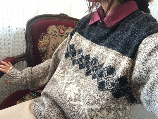 Vintage Unisex Wool Blend Long Sleeve Jumper/ Sweater/ Pullover/ Xl - Xxl