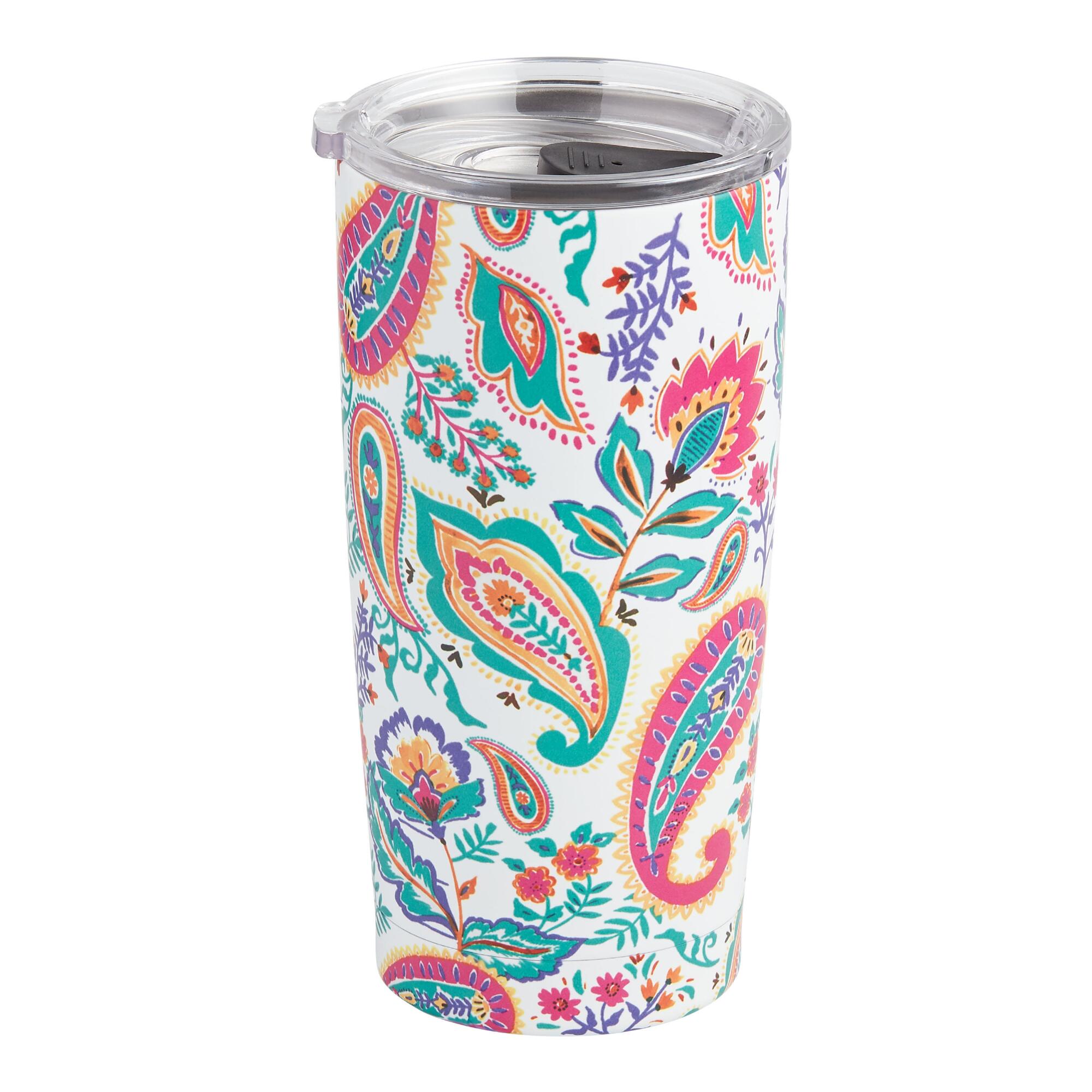 Studio Oh Paisley Floral Insulated Stainless Steel Tumbler: Multi by World Market