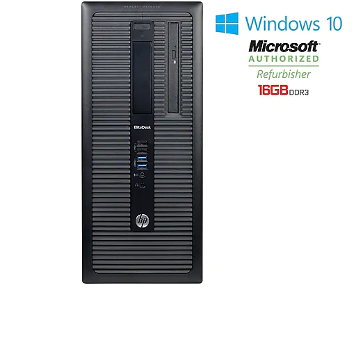 Refurbished HP 800 G1 Tower Core I5 4570 3.2Ghz 4th Gen 16GB Ram 2TB HDD DVDRW W1O Pro Mar