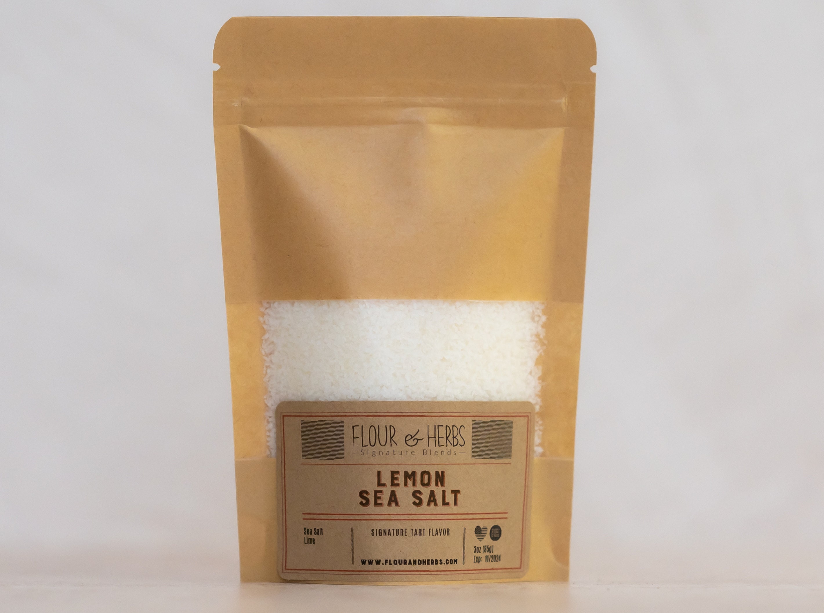 Lemon Sea Salt, Organic Flavored Gourmet Premium Holiday Gift, Seasoning