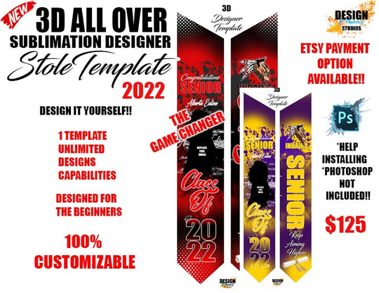 2022 Graduation Stole Designer Template