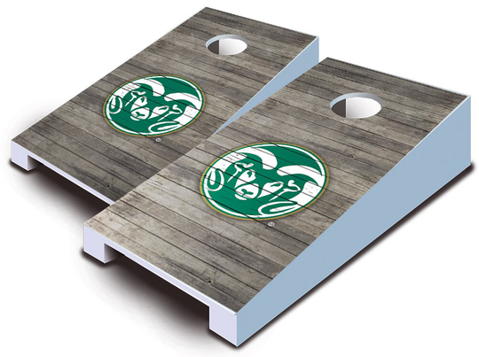 Officially Licensed Colorado State Distressed Tabletop Cornhole Set With Bags - Desktop Mini Toss Corn