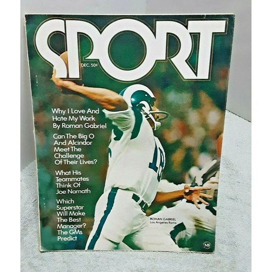 Sport Magazine December 1970 Roman Gabriel Rams Bob Lilly Namath Label Off