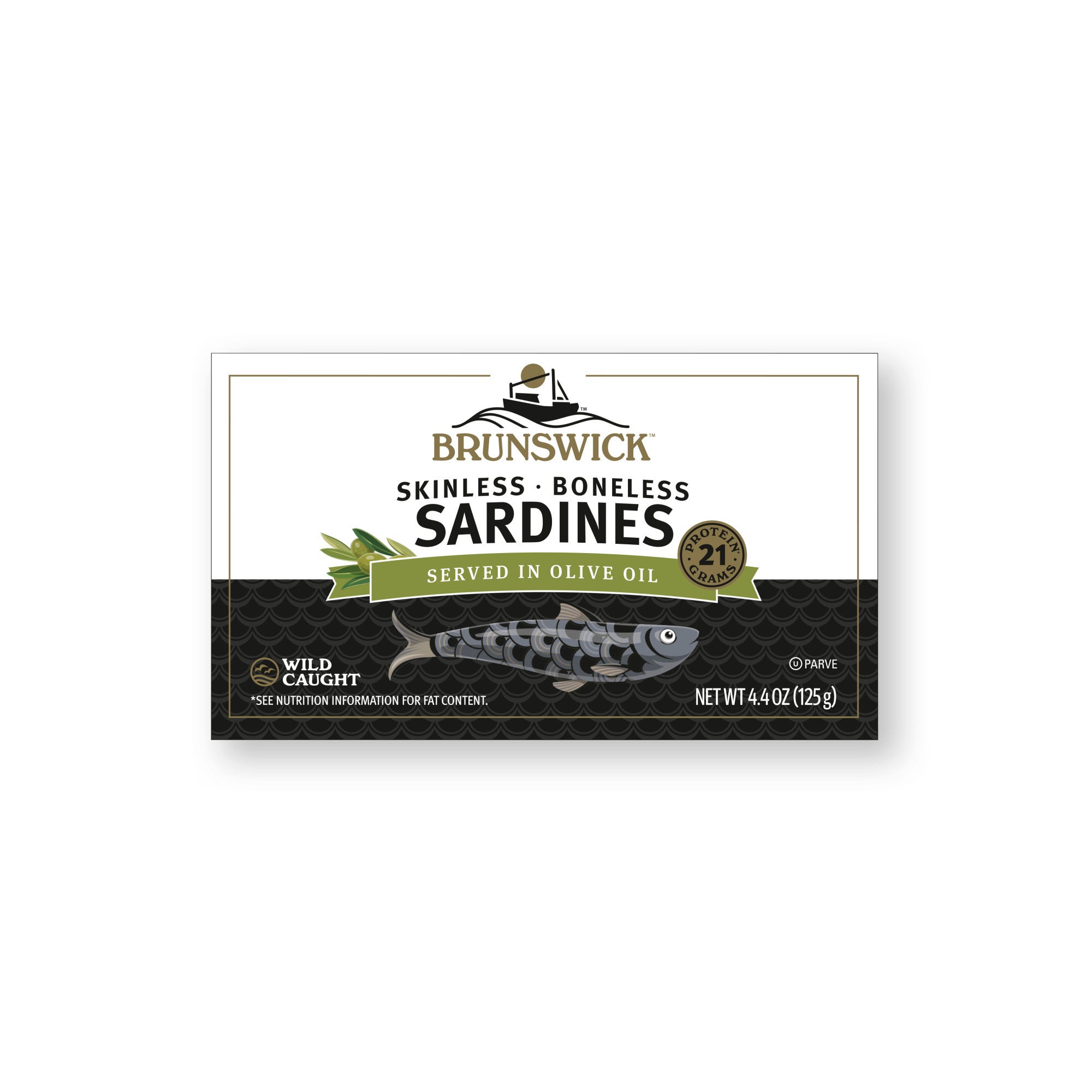 Brunswick Skinless & Boneless Sardines in Olive Oil - 4.4 oz