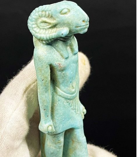 One Of A Kind Piece Of God The Source Nile Khnum With Egyptian - Handmade Natural Stone -Made Soul & Love
