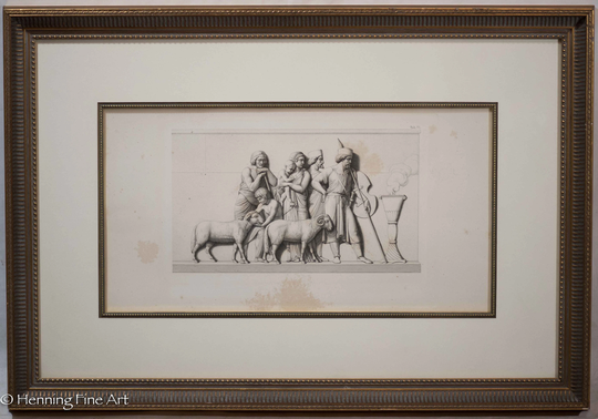 Rare Antique Engraving Alexander The Great Into Babbylon By Hermann Lucke - Nice