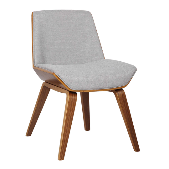 Armen Living Agi Contemporary/Modern Polyester/Polyester Blend Upholstered Side Chair (Wood Frame) in Gray | LCAGSIWAGRAY