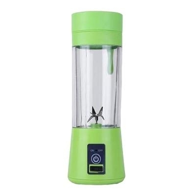 380ml Portable Juicer Electric USB Rechargeable Smoothie Blender Machine Mixer Mini Juice Cup Maker fast Blenders food processor - Green, 4 blades
