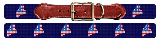 Maine State Dog Collar Needlepoint Diy Kit