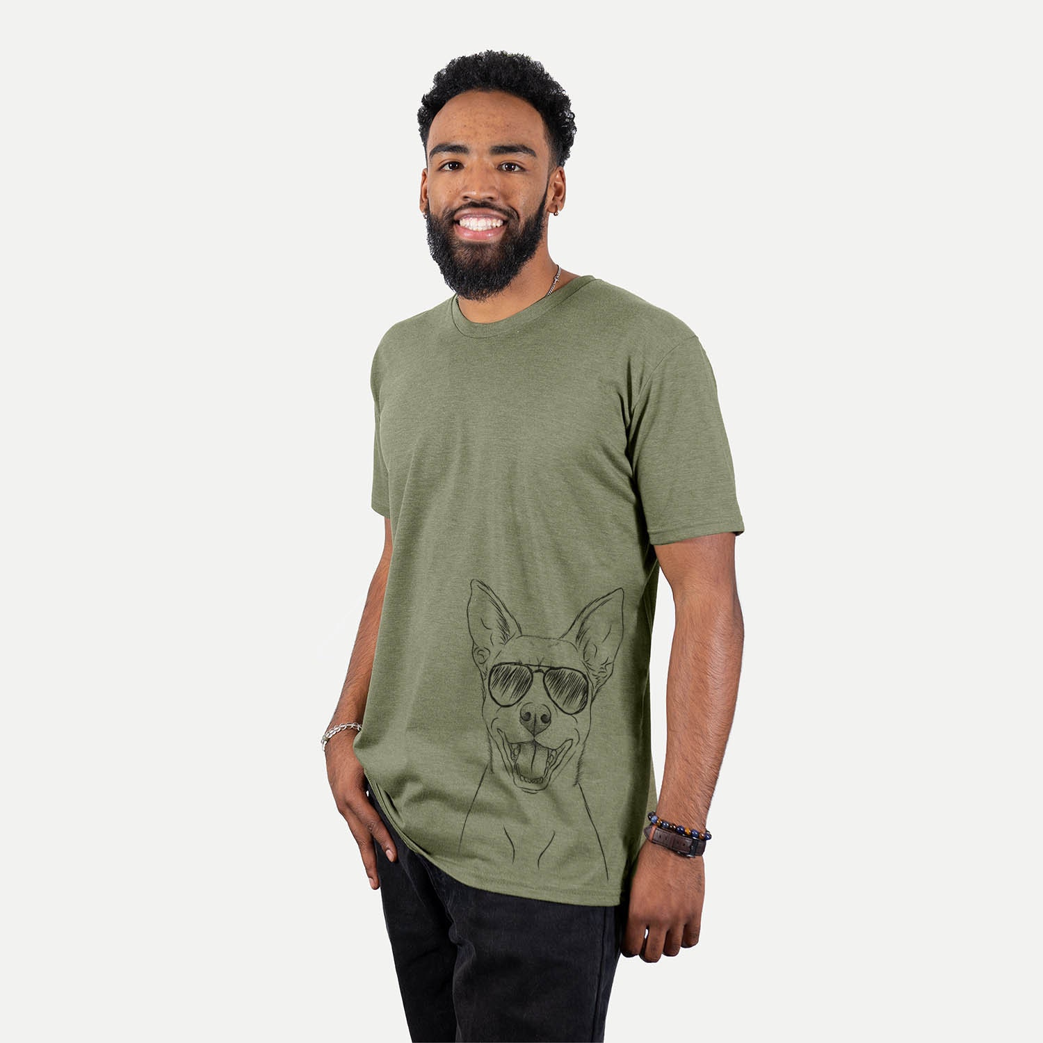 Orange The Carolina Dog - Tri-Blend Unisex Crewneck T-Shirt Lover Gift