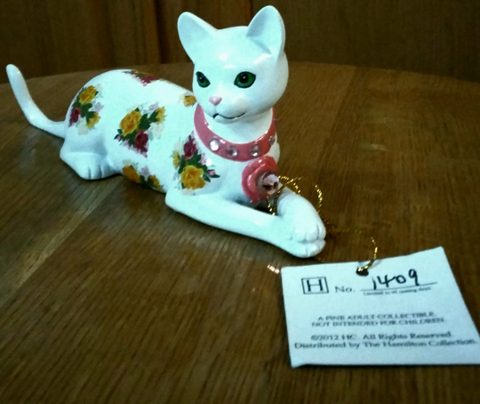 The Hamilton Collection Elegant Blossoming Feline