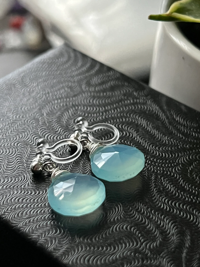 Invisible Sky Blue Clip On Drops