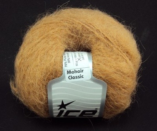 Kid Mohair Blend Hand Knitting Fuzzy Yarn - Light Brown Amigurumi