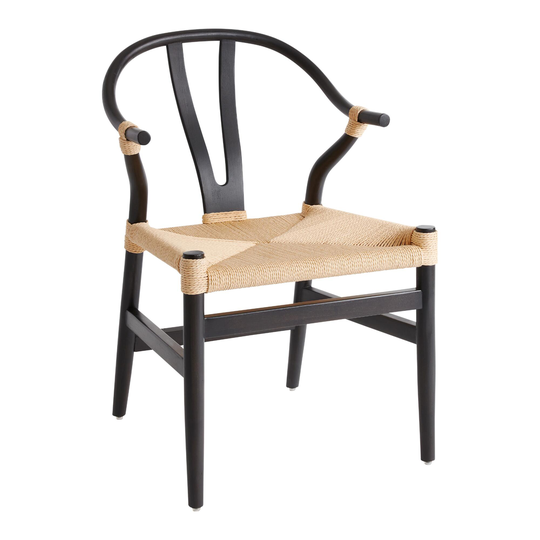 Split Back Freda Dining Chair: Brown/Natural - Wood by World Market