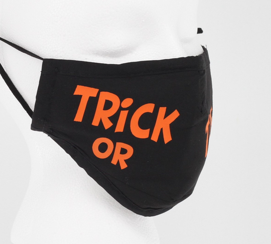Youth Decorated Mask With Halloween Theme Cotton Non-Medical Facemask Filter Pocket & Adjustable Ear Loops Nose Wire