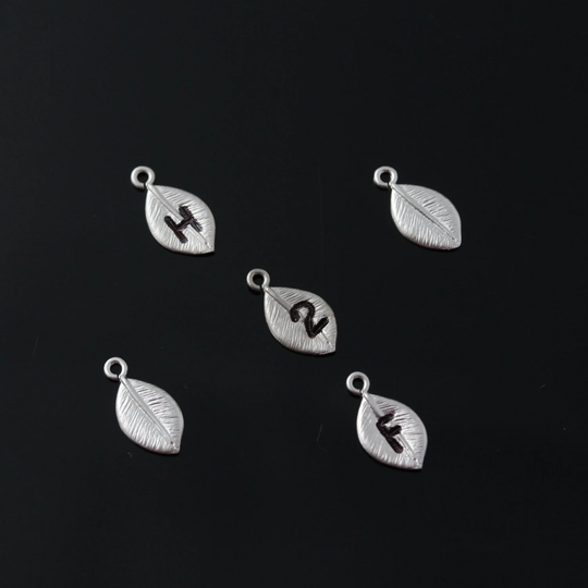 Add Hand Stamped Leaf Initials. 7 X 5