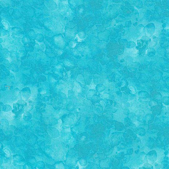 Turquoise Blue Solid-Ish Blender Kimberly Einmo 44 Inches Wide 100% Quilting Cotton Fabric Tt-C6100-Kim-Turquoise