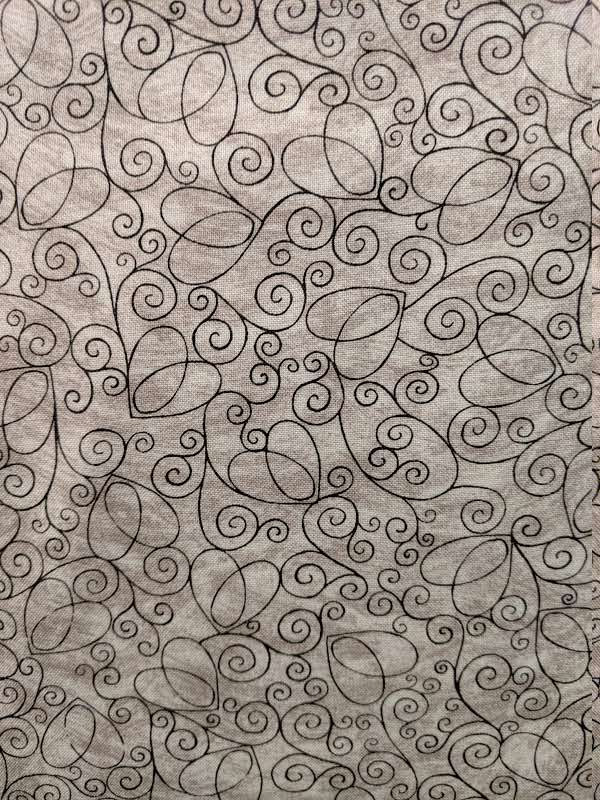 Blank Quilting Sachet Light Gray Blender Vine Fabric