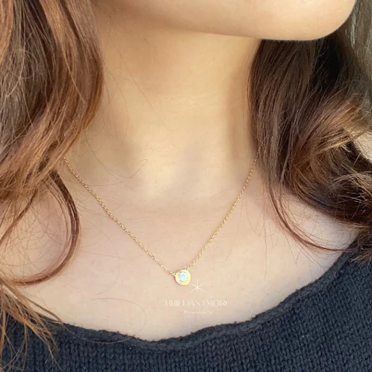 Certificated 4mm/ 0.3Ct Moissanite Sterling Silver Necklace