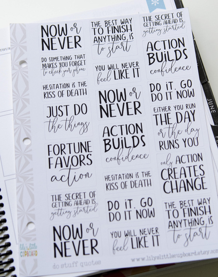 Motivation Quotes Planner Stickers | Get Stuff Done Productivity | #143