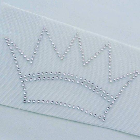 Crown Appliqué, Rhinestone Transfer, Crystal Iron On Patch, Royal Bling, Queen Crown, Princess Diy Birthday