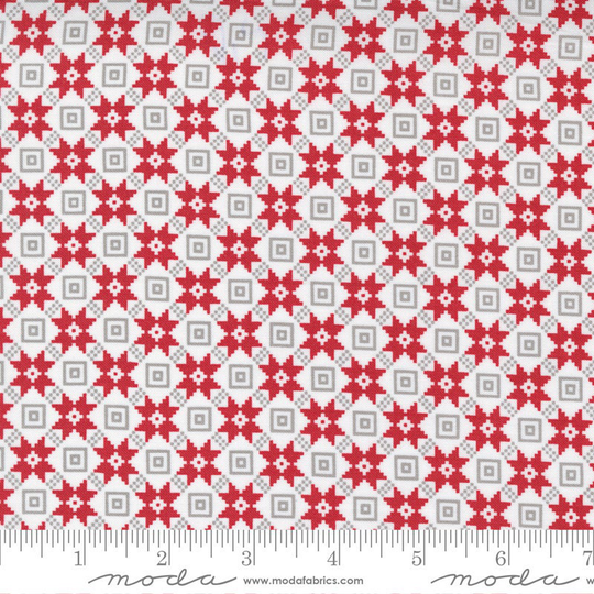 Christmas Morning - Bright Star Blender Quilt Block Farmhouse Snow Lella Boutique Christmas Fabric Cotton Quilting Fabric Moda