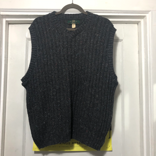 Vintage Grey Wool Blend Orvis Sweater Vest