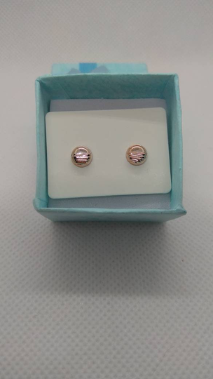 Minimalistic Bohemian Small Circle Round Candy Solid Gold Coloured Stud Earrings Hypoallergenic Studs