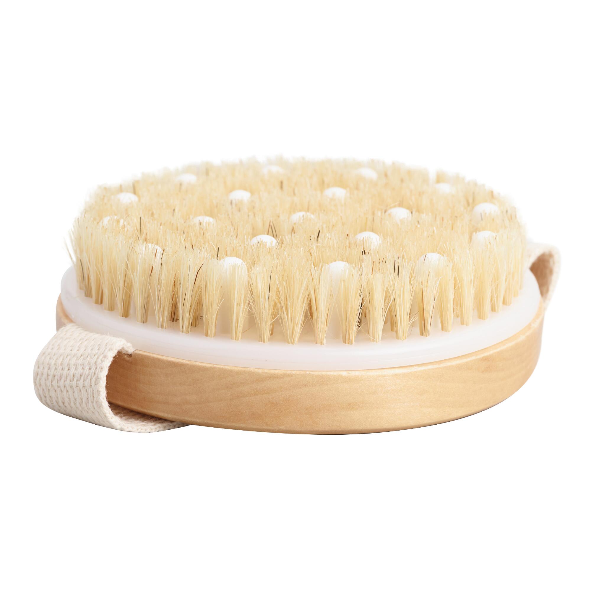 Round Dry Body Brush: Brown by World Market