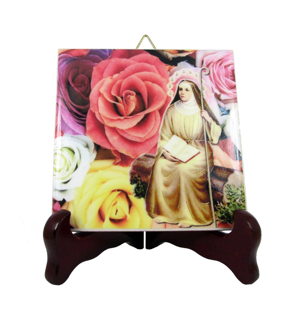 st Monica Of Hippo - Catholic Icon On Ceramic Tile Patron Saint Difficult Marriages Saint A Perfect Religious Gift For Her