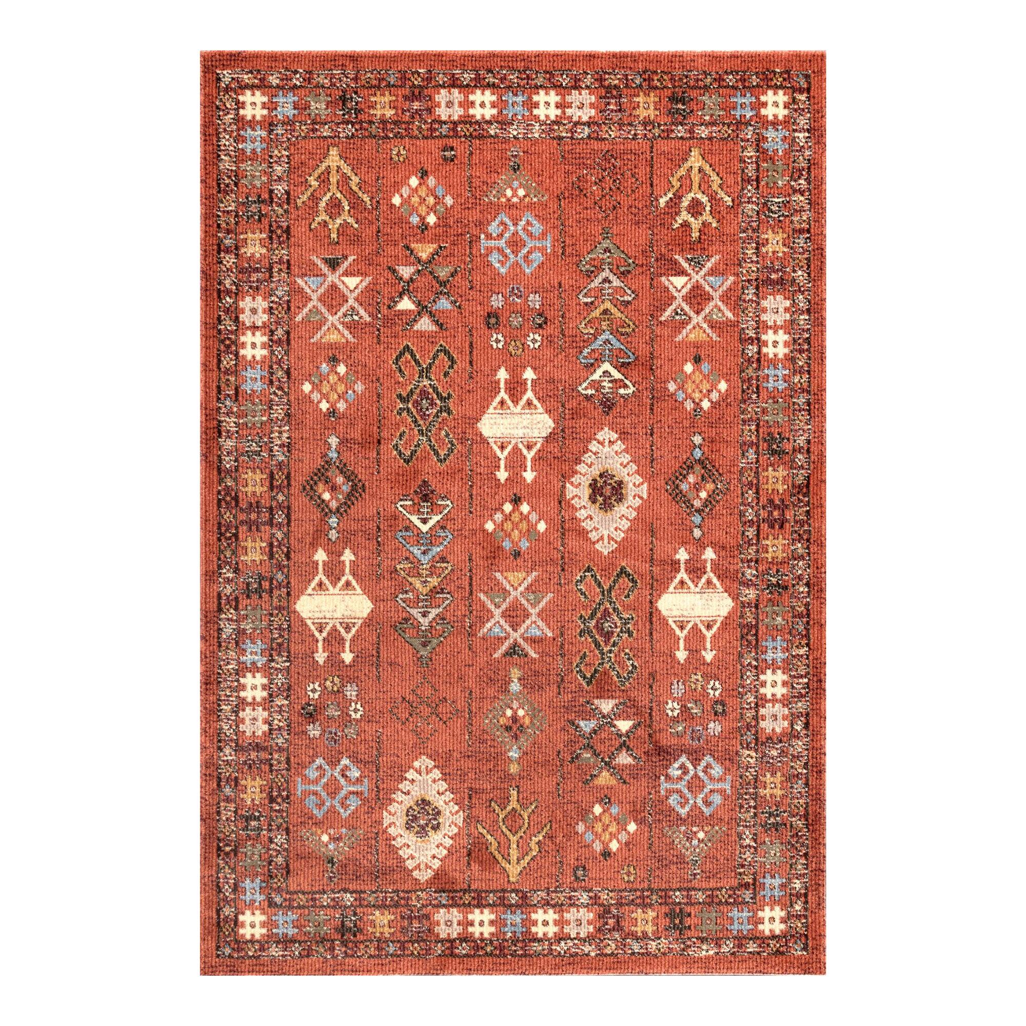 Orange Vintage Style Leah Area Rug by World Market