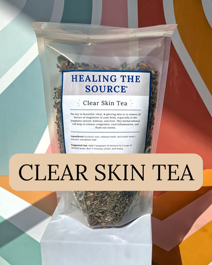 Clear Skin Tea Blend | Acne & Eczema-Healing Herbal Remedy Infusion All-Natural Vegan Apothecary Lymphatic Herbs