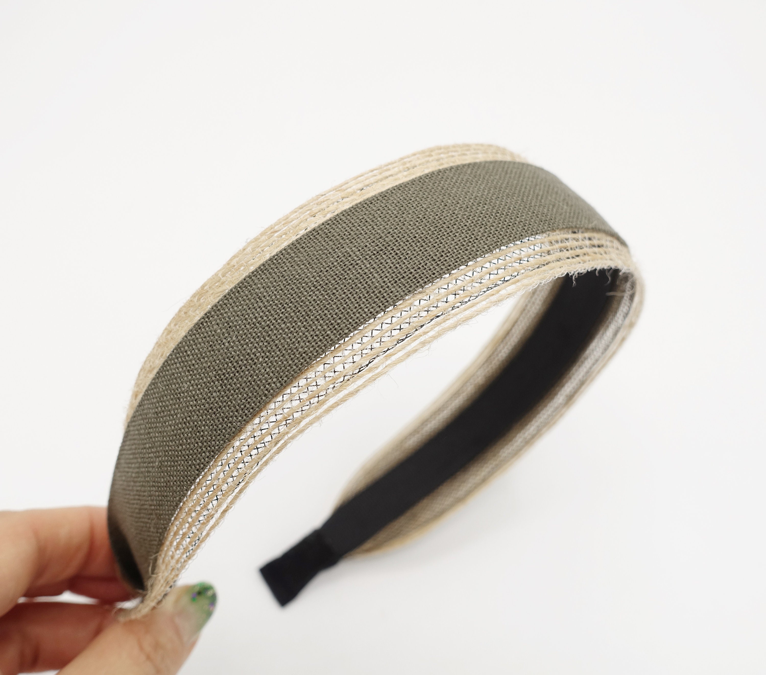Natural Headband Jute Linen Blend Hairband For Women