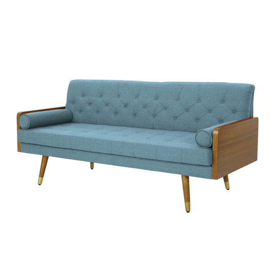 Best Selling Home Decor Jason Midcentury Blue Polyester/Blend Sofa | 305141