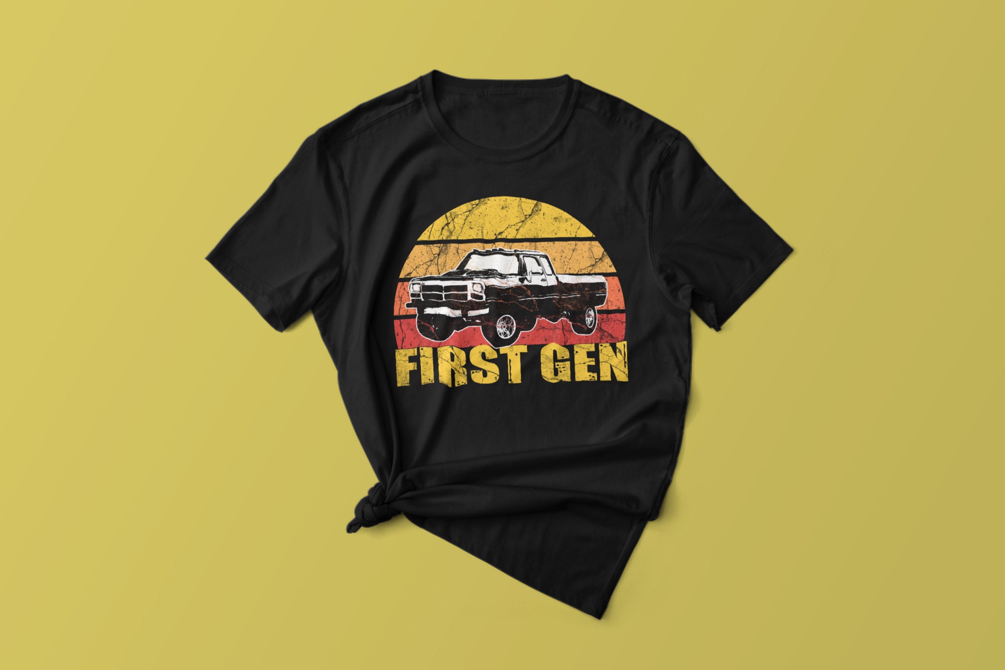 First Gen Cummins Dodge Ram Truck Squarebody Generation Truck Classic American 1st Gen Pickup Short-Sleeve Unisex T-Shirt