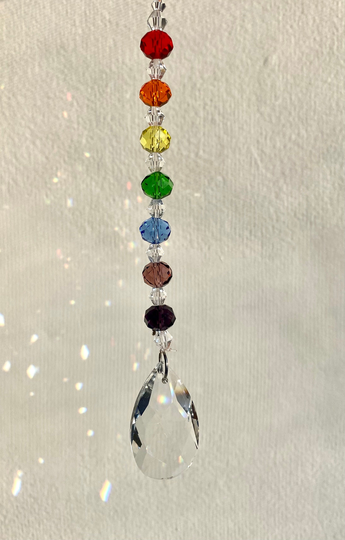 Crystal Sun Catcher, Prism, Chakra, Pendant, Crystals, Window Decor, Boho, Boho Decor, Chakra, Chakra Gift, Mothers Day