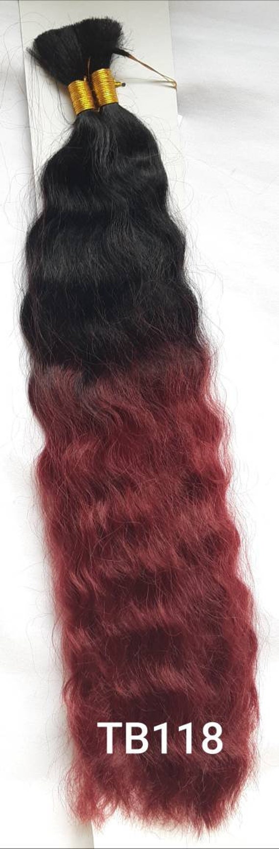 Braiding Hair 18 Ombre Human Hair Blend Wet & Wavy Bulk