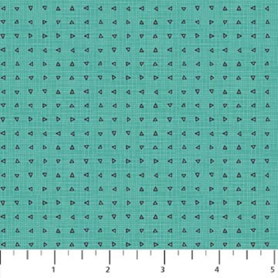 Cosmo Oxygen Triangle Blend Aqua Cotton Quilting Fabric, Geometric Northcott Studio