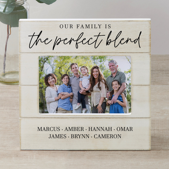 The Perfect Blend Personalized Frame, Mom Gift, Family Housewarming Mother's Day Father's Gift